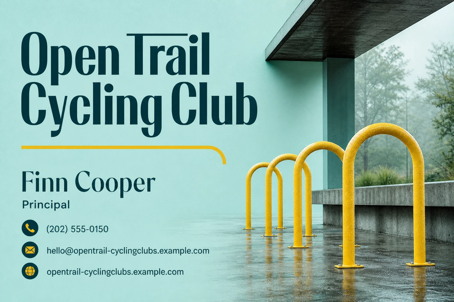 cycling club business card template: promote club ride registration