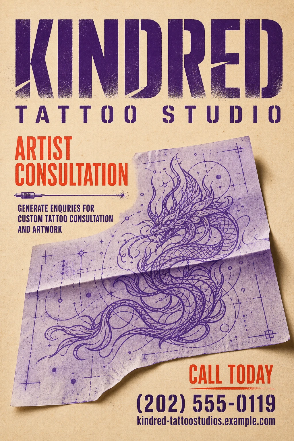 tattoo studio poster template
