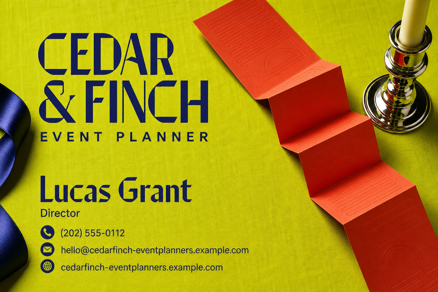 event planner business card template