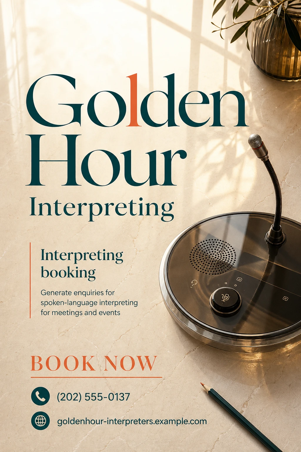 interpreting service flyer template