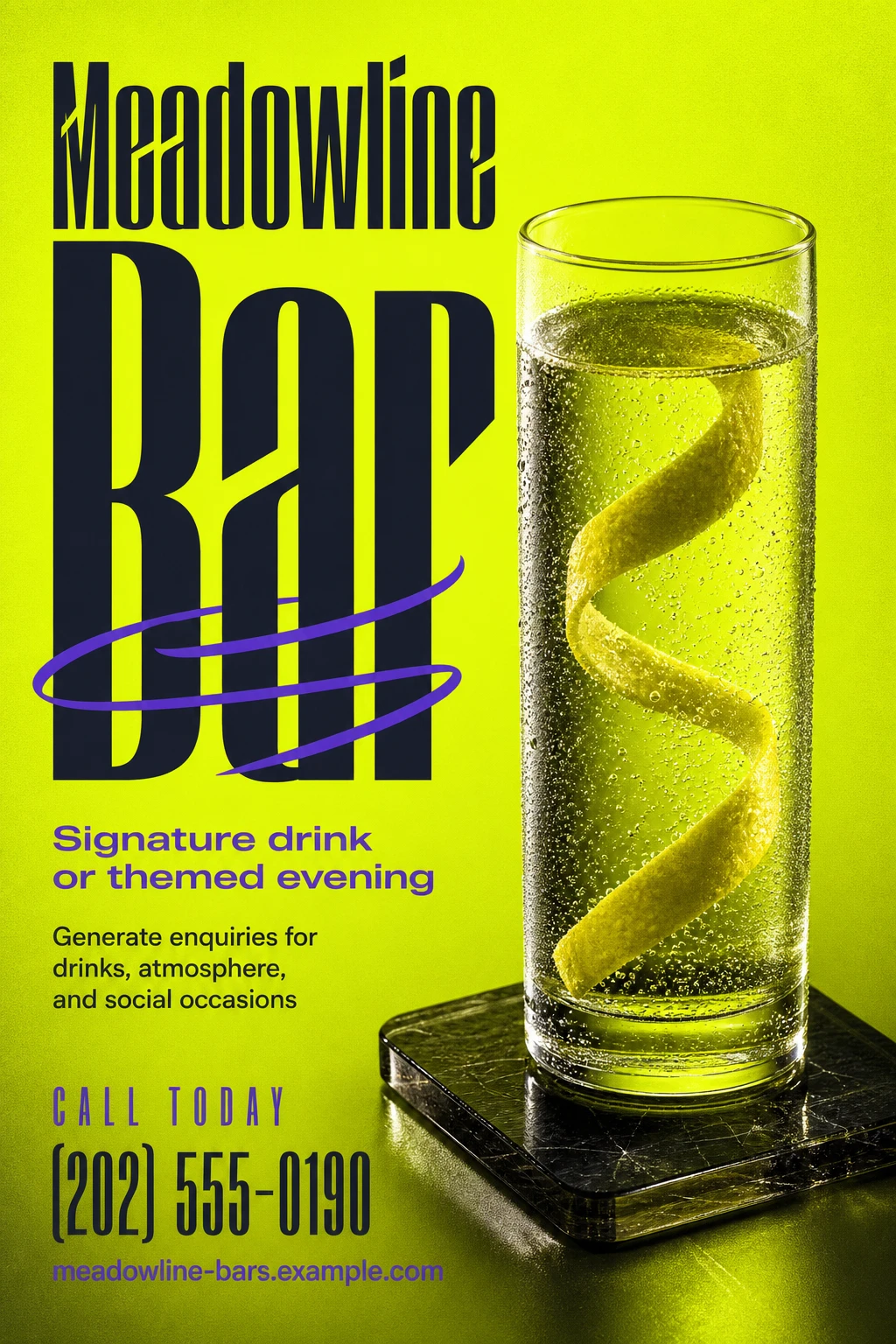bar poster template