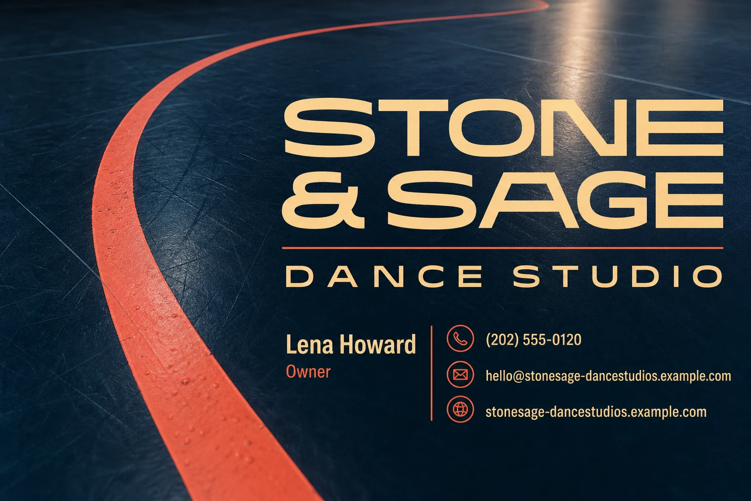 dance studio business card template