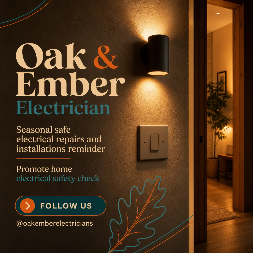 electrician social post template: promote home electrical safety check