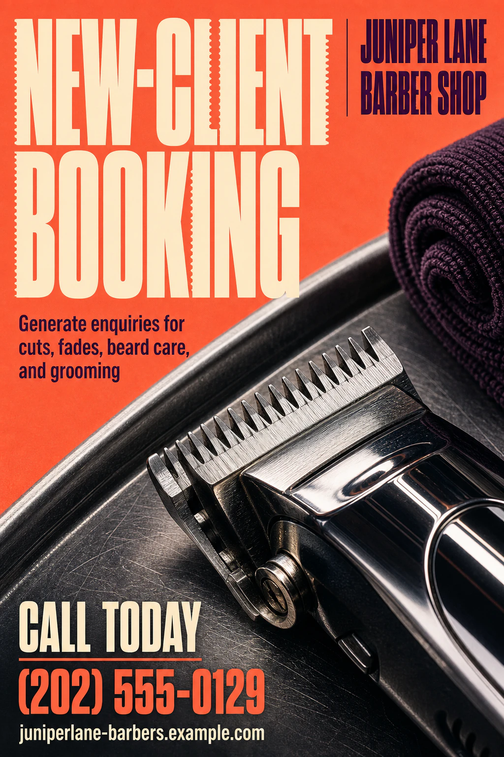 barber shop poster template