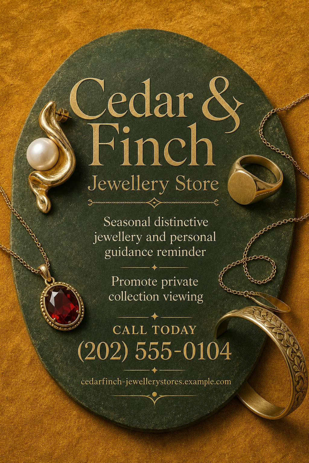jewellery store poster template: promote private collection viewing