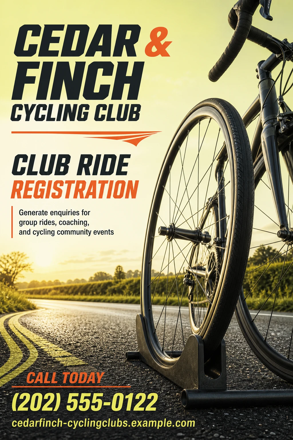 cycling club flyer template