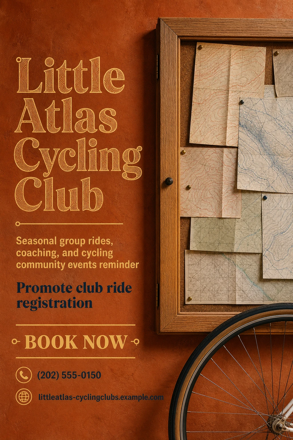 cycling club flyer template: promote club ride registration