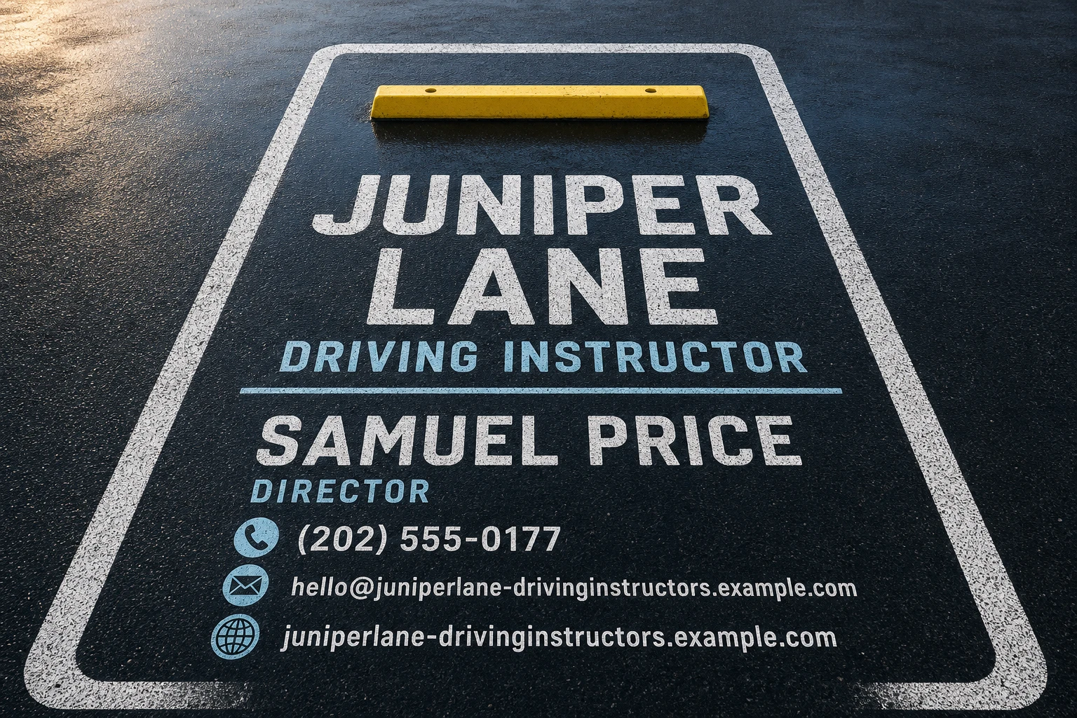 driving instructor business card template