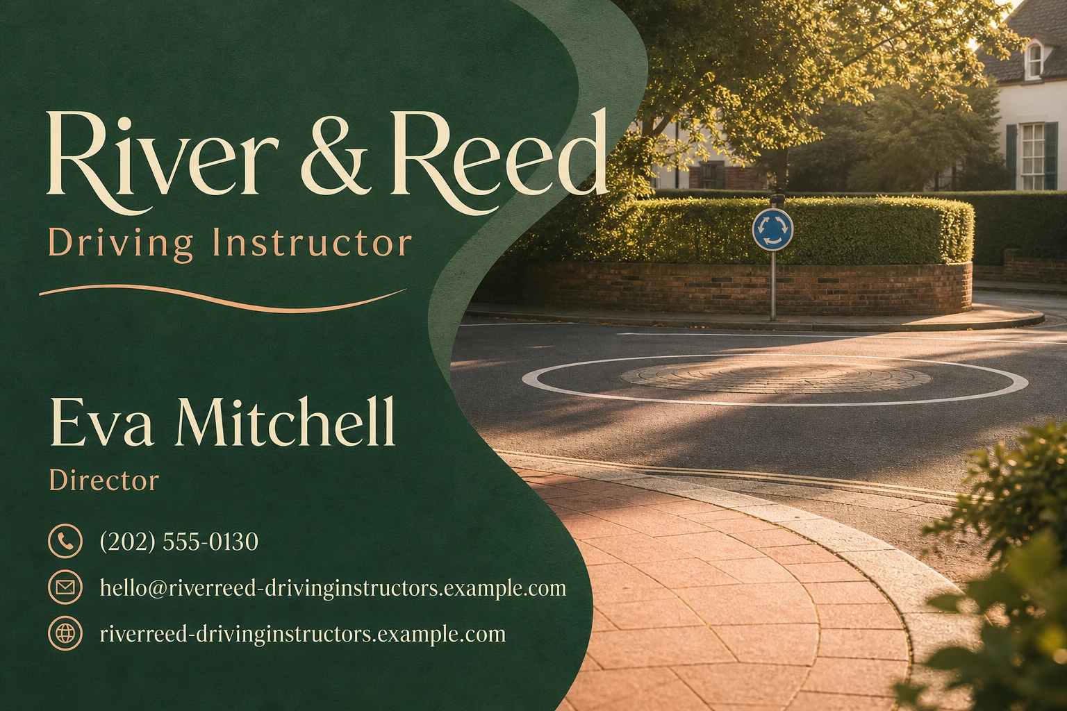 driving instructor business card template: promote introductory lesson package