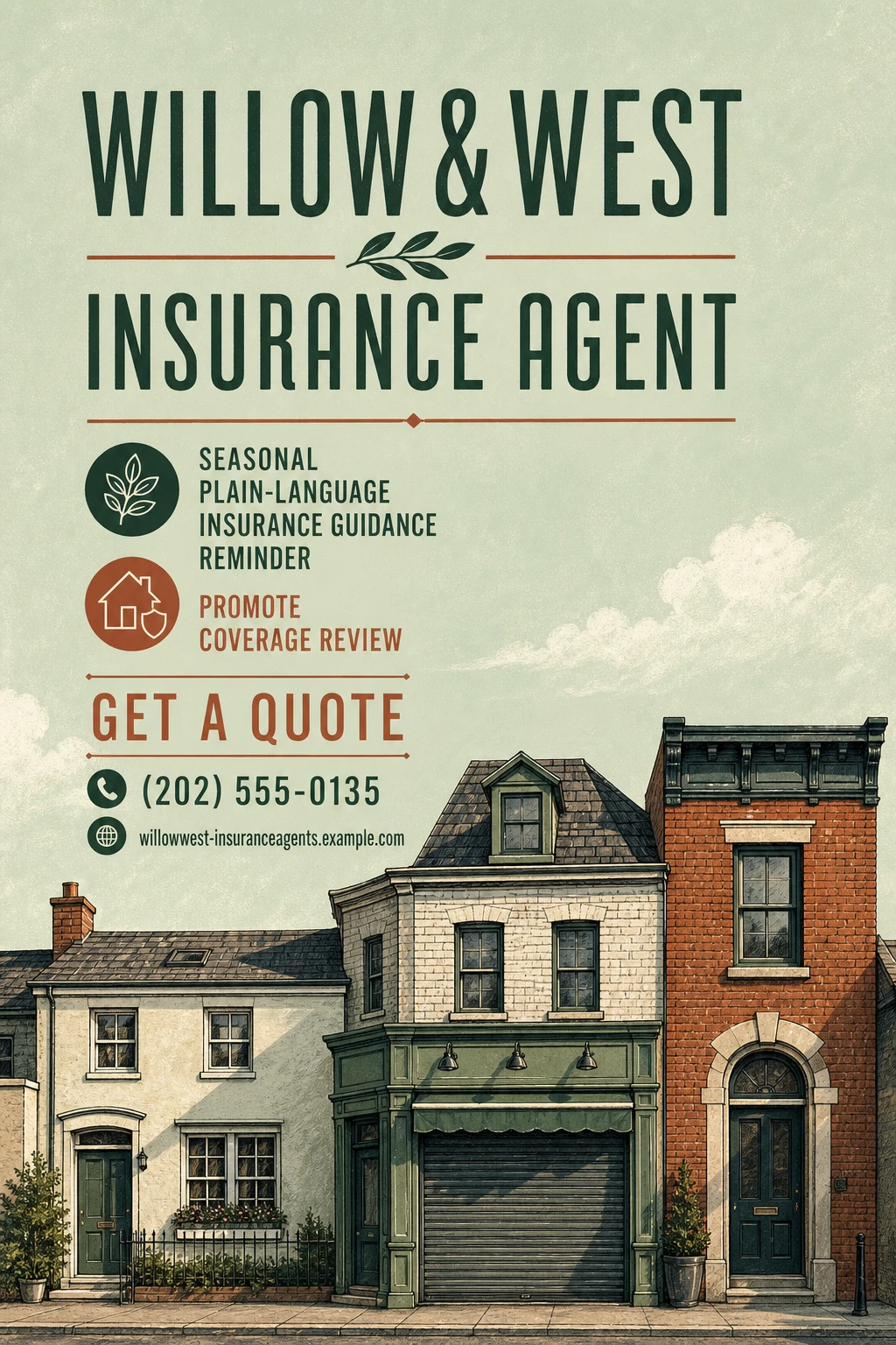 insurance agent flyer template: promote coverage review