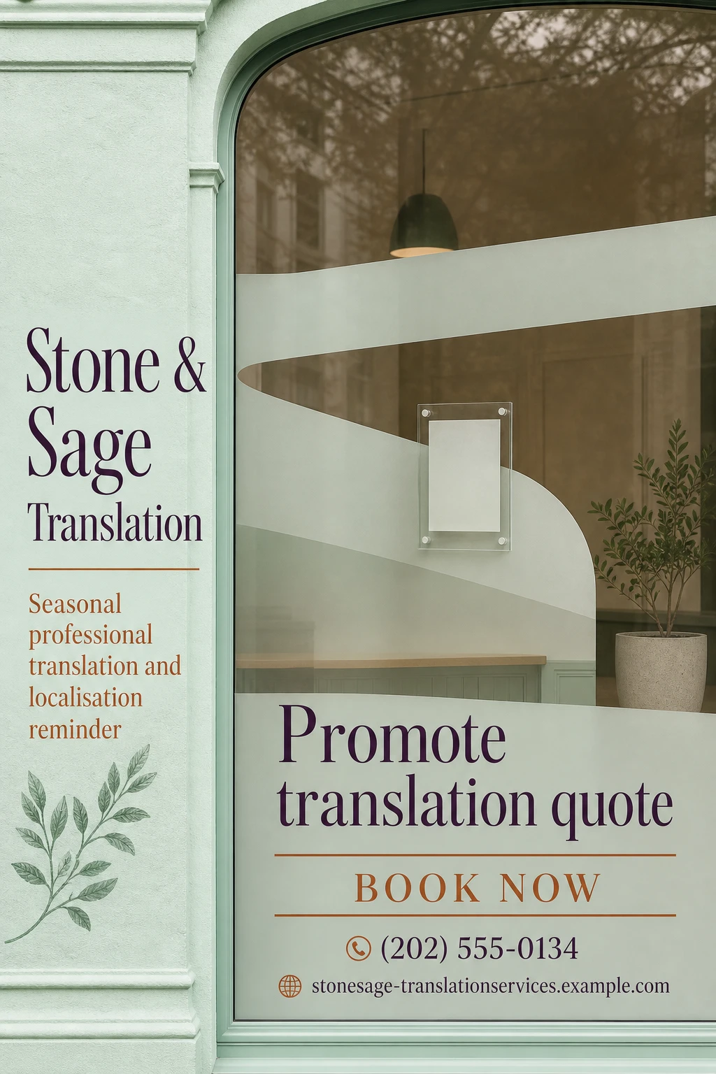 translation service flyer template: promote translation quote