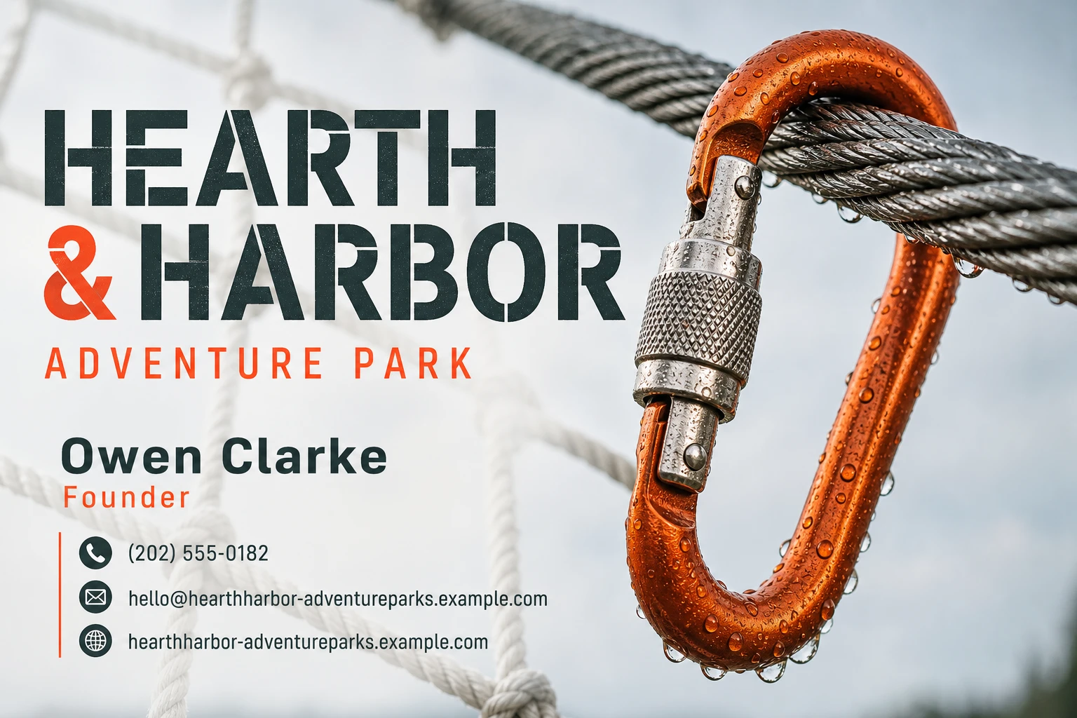 adventure park business card template