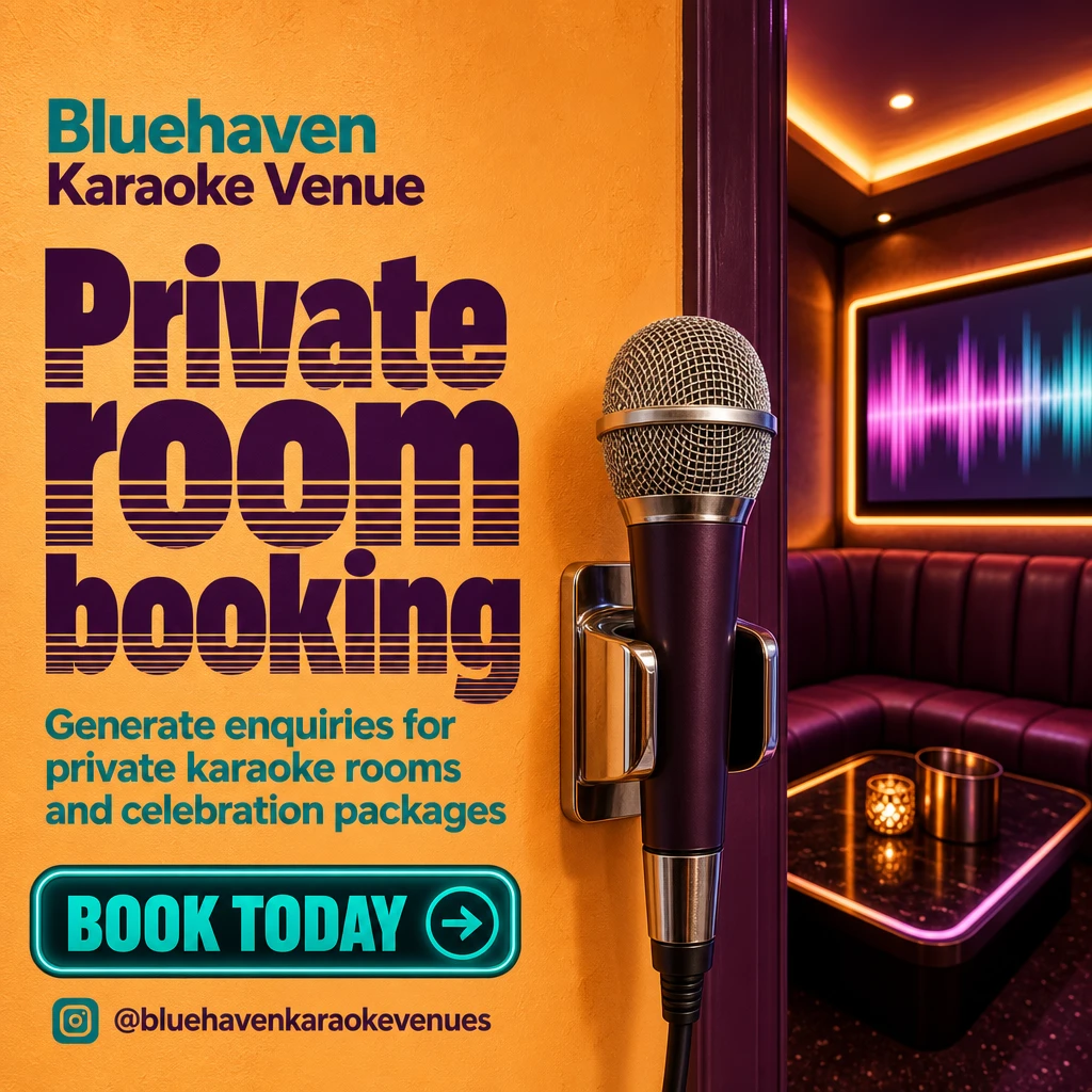 karaoke venue social post template