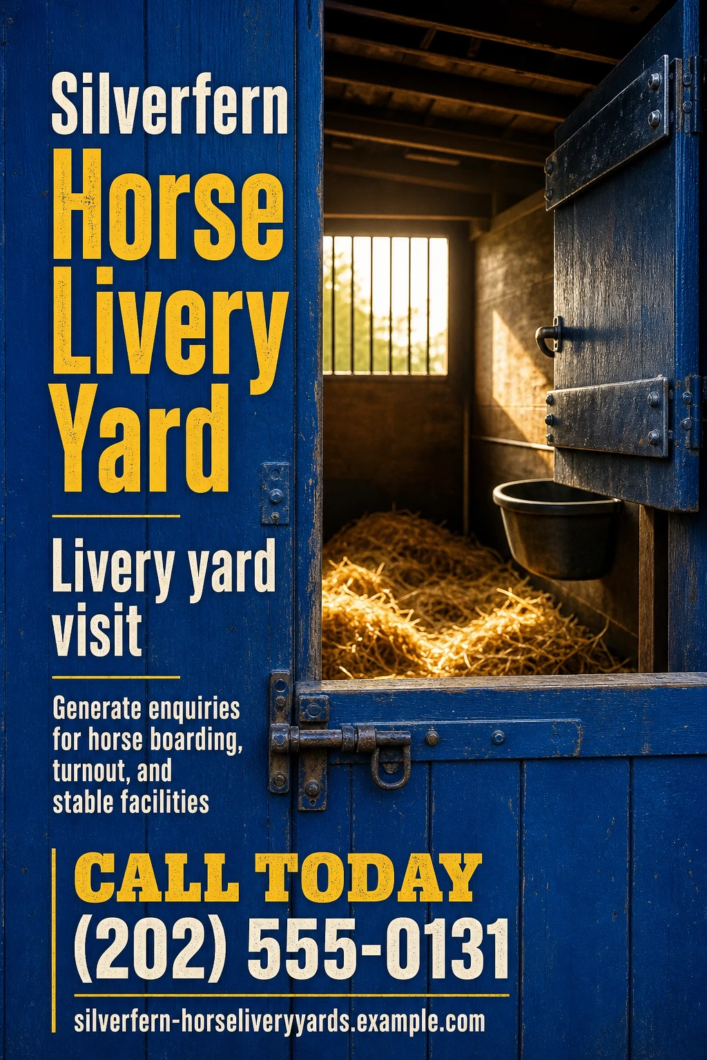 horse livery yard flyer template