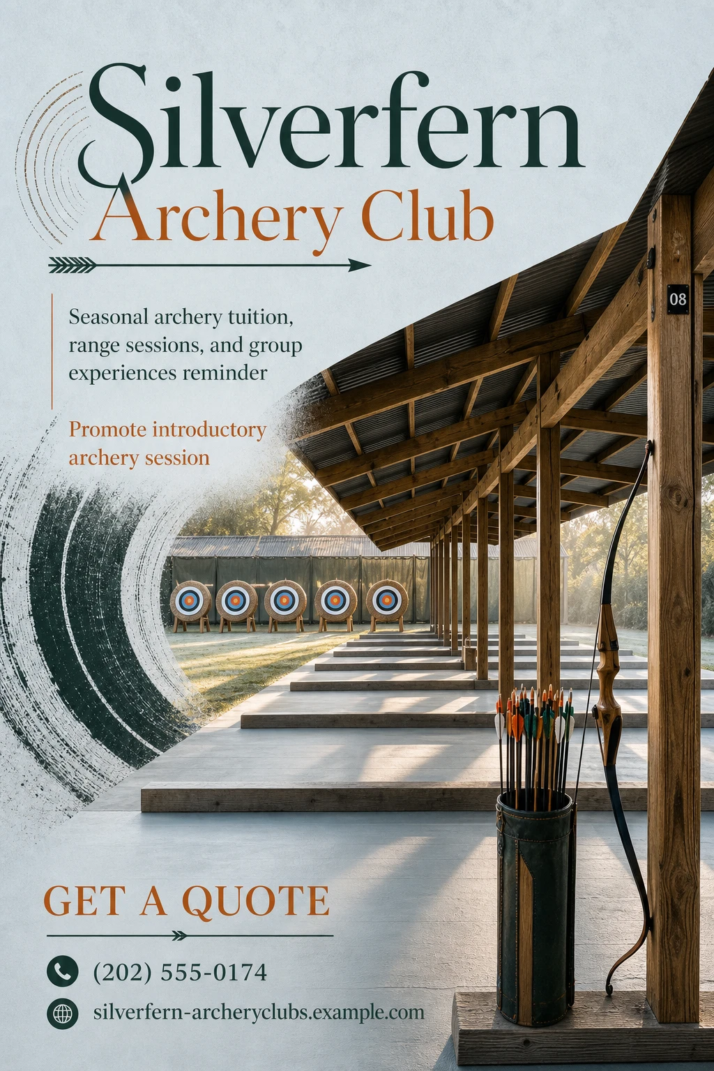 archery club flyer template: promote introductory archery session