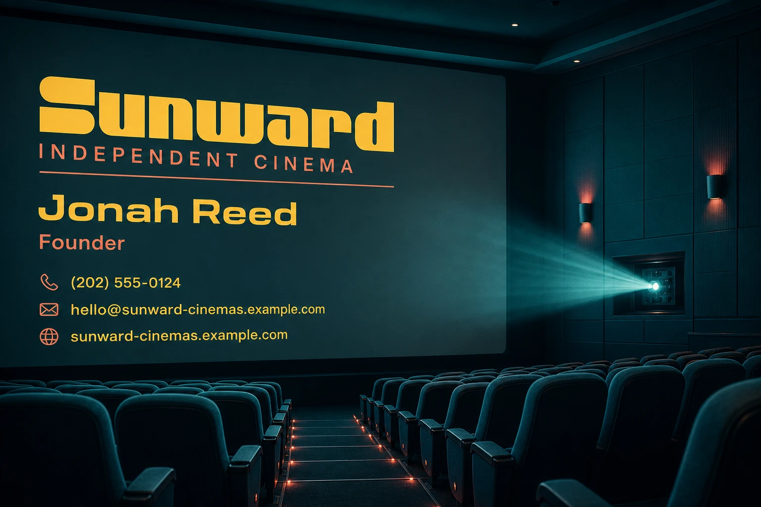 independent cinema business card template