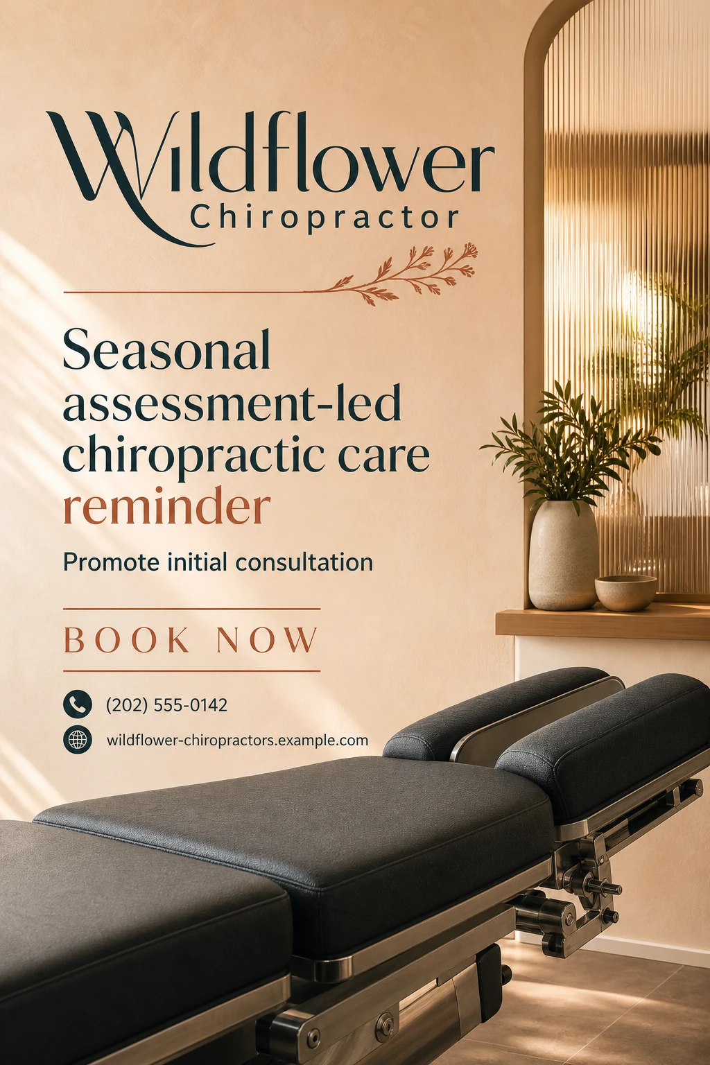 chiropractor flyer template: promote initial consultation