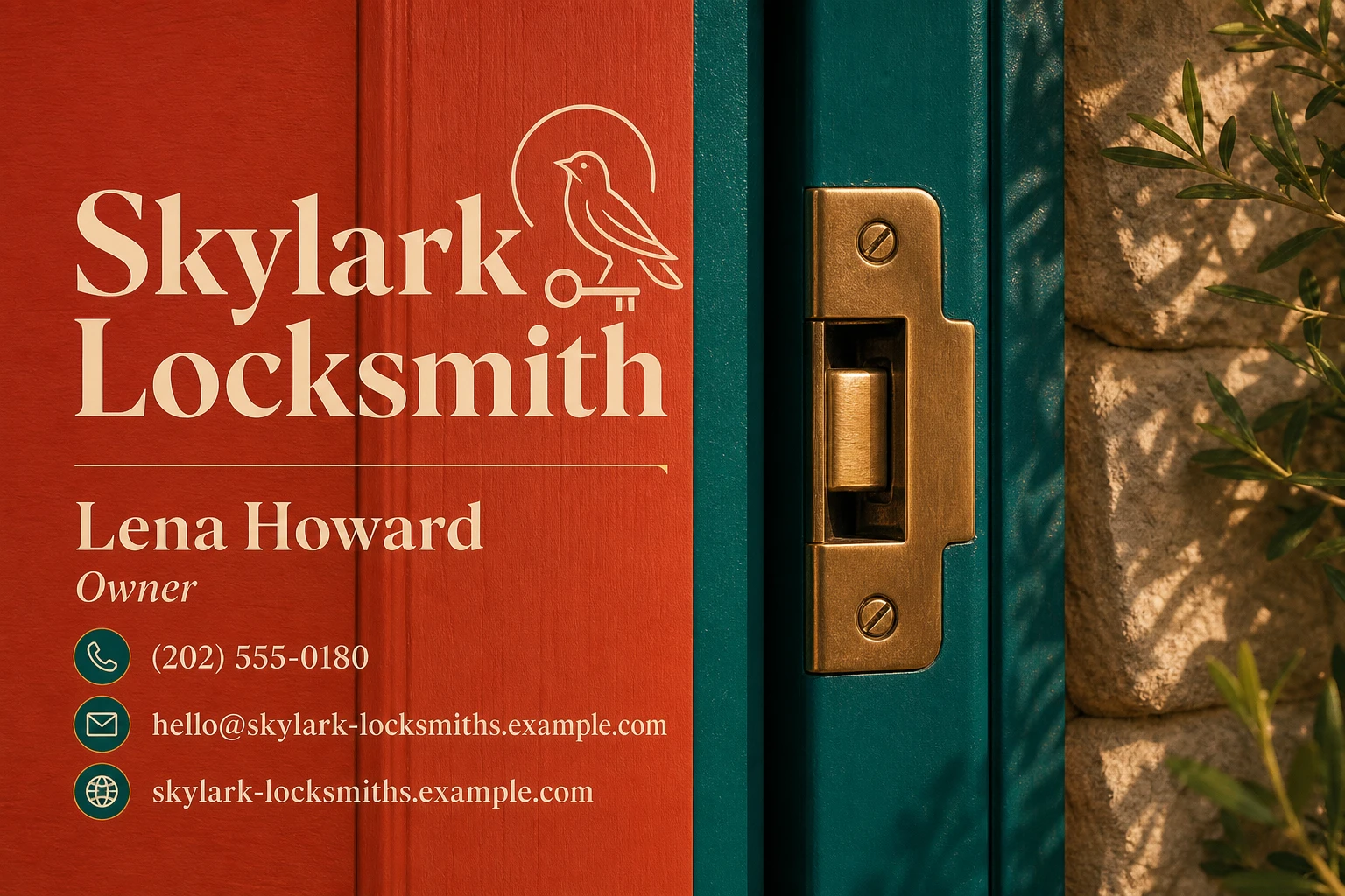 locksmith business card template: promote rapid local call-out