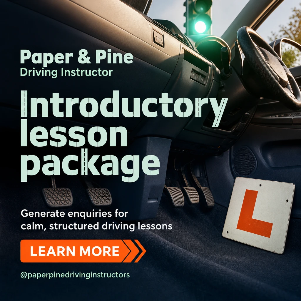 driving instructor social post template