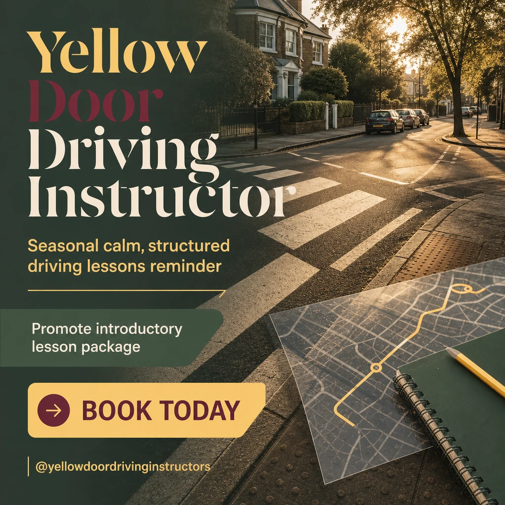 driving instructor social post template: promote introductory lesson package