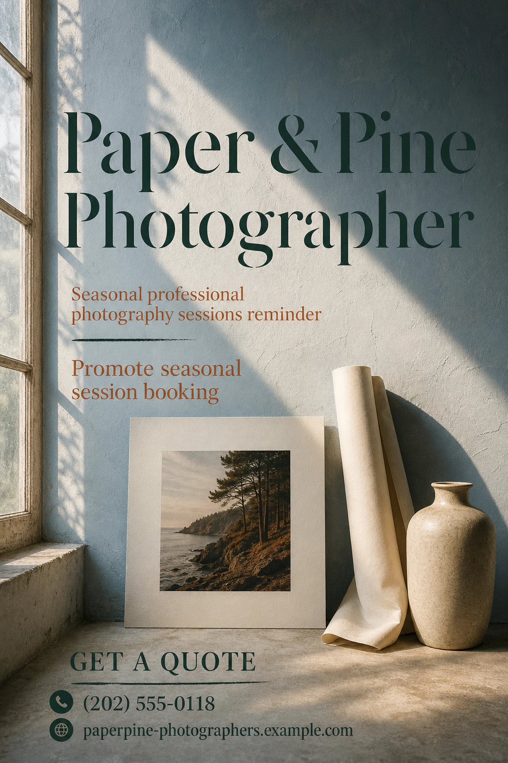 photographer flyer template: promote seasonal session booking