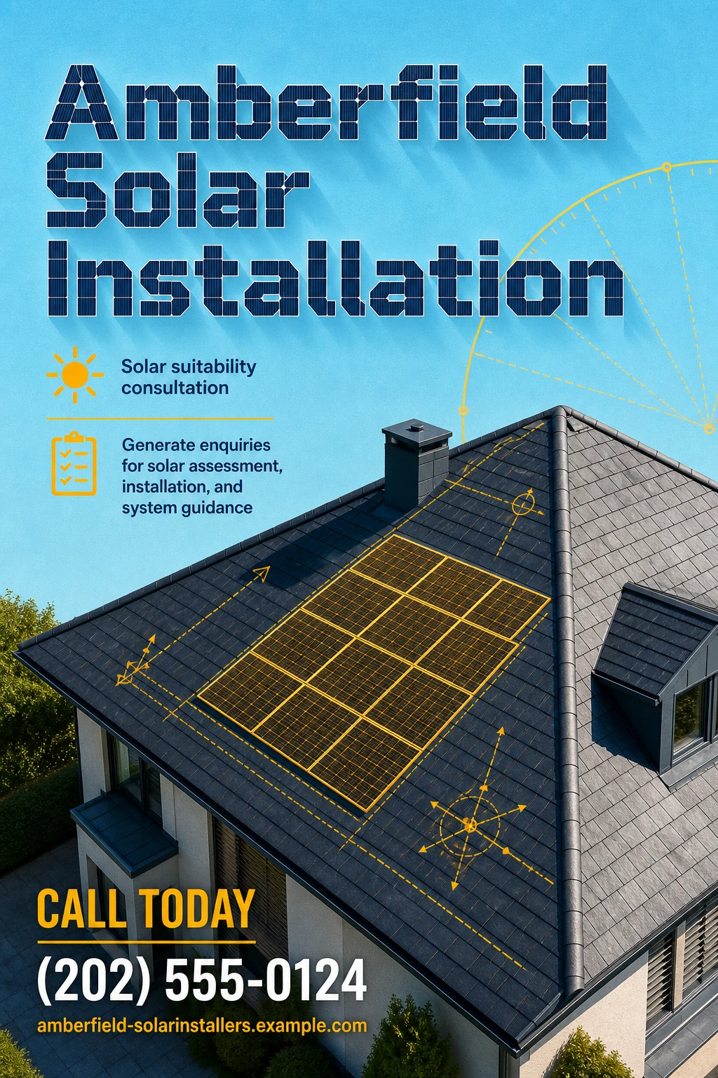 solar installation service poster template