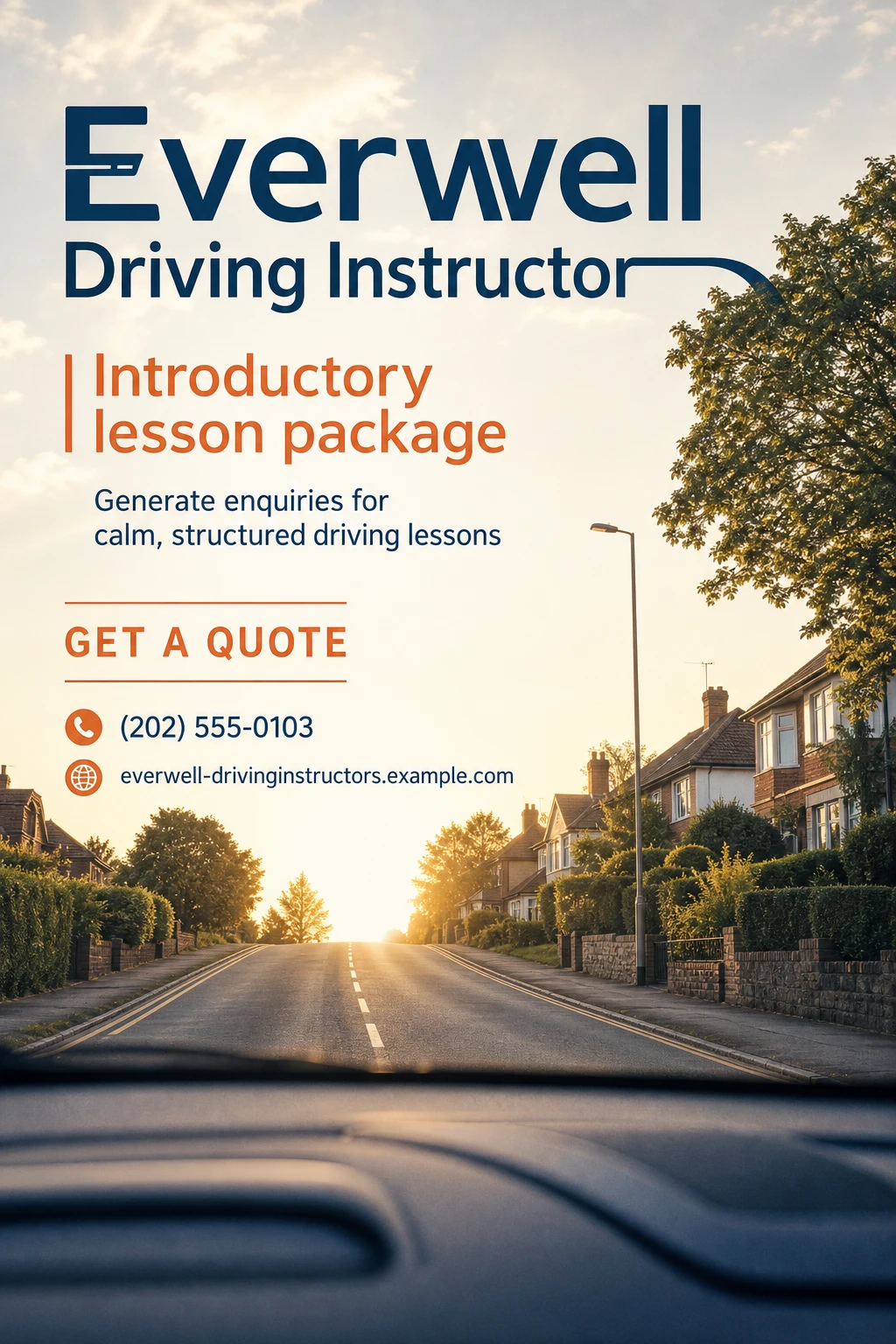 driving instructor flyer template