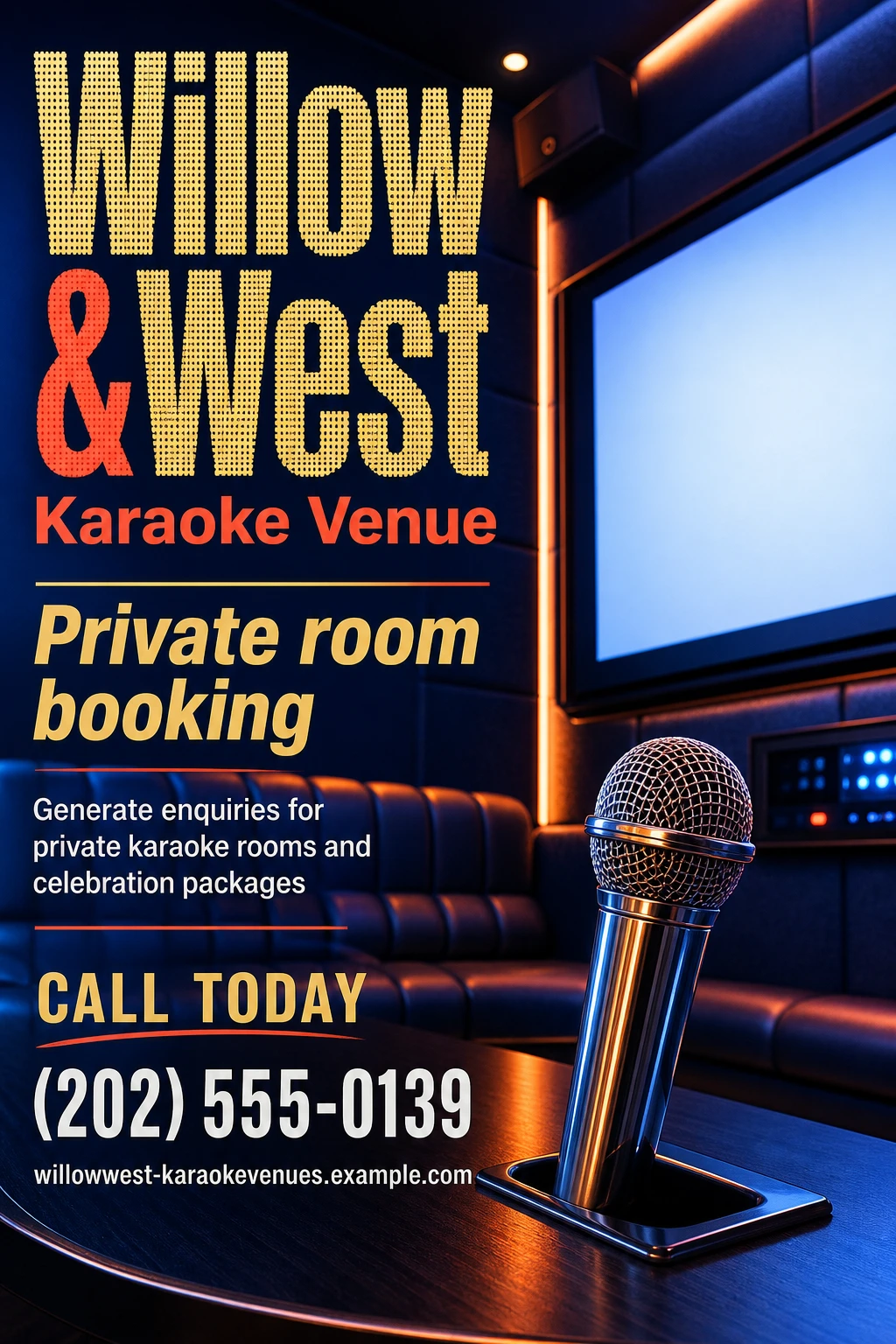 karaoke venue poster template