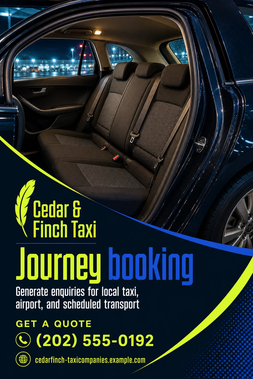taxi company flyer template