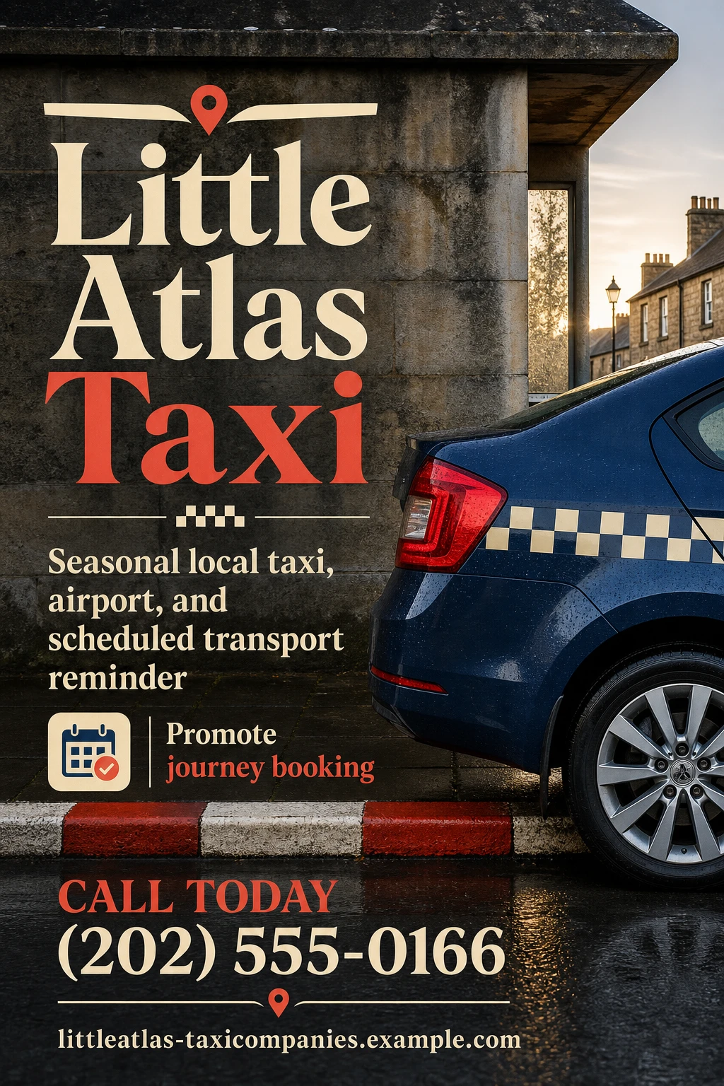 taxi company flyer template: promote journey booking