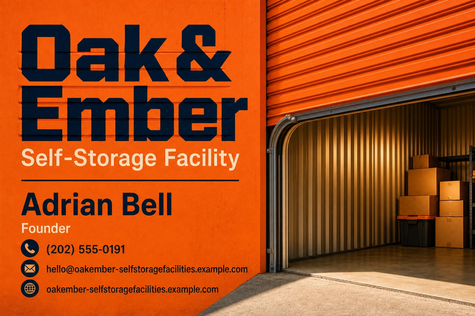 self-storage facility business card template
