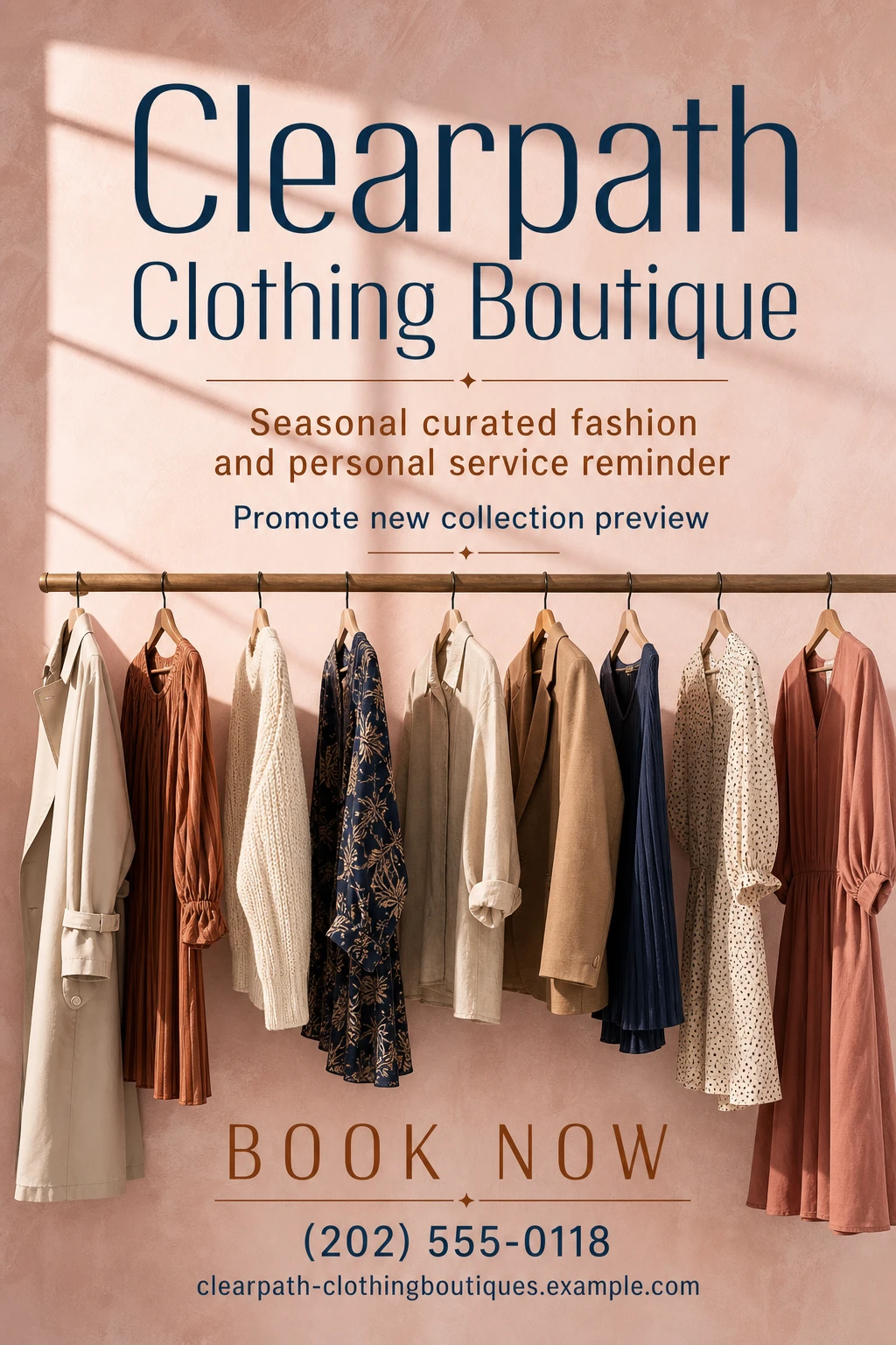 clothing boutique poster template: promote new collection preview