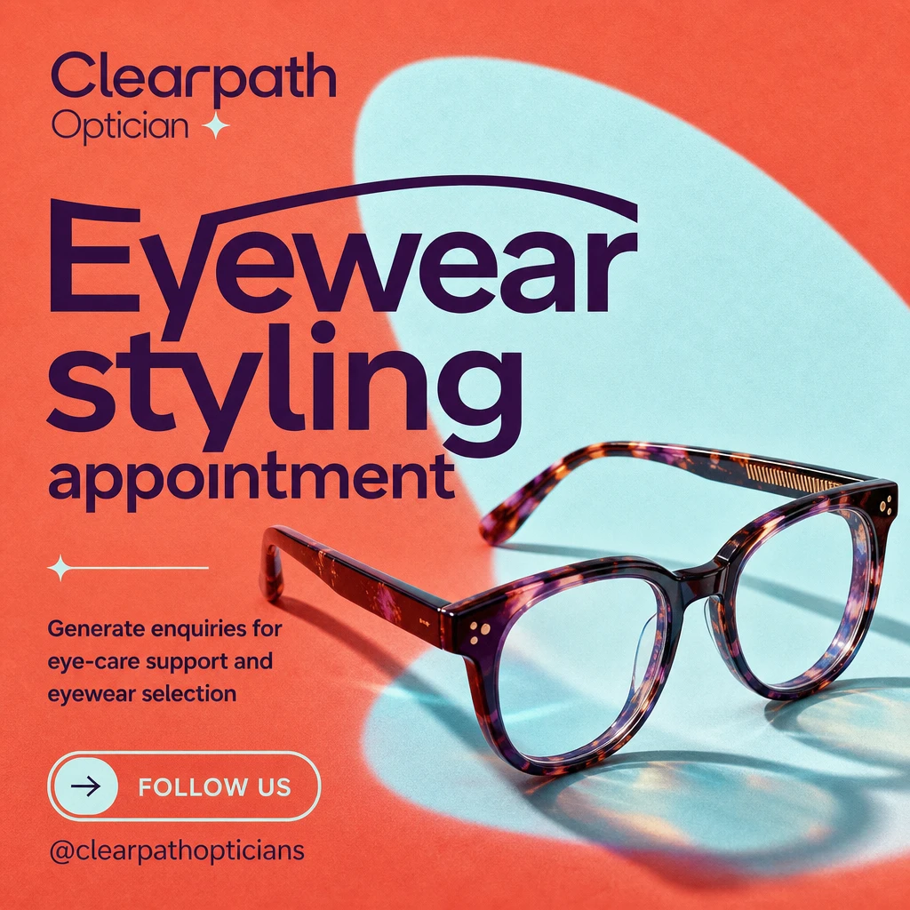 optician social post template