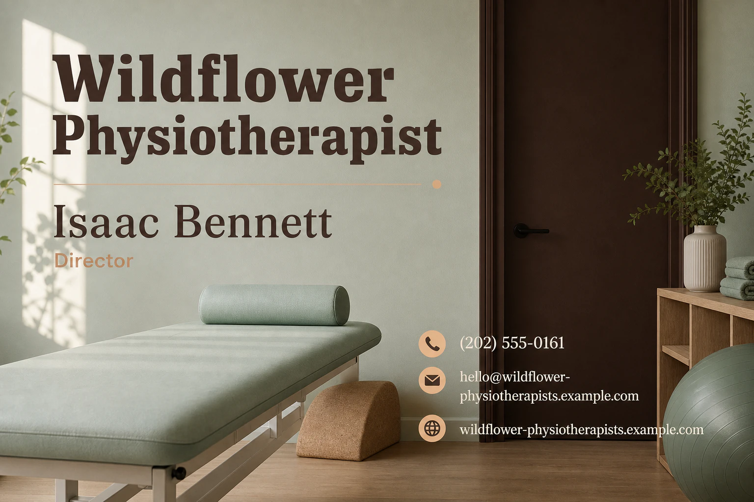 physiotherapist business card template: promote initial movement assessment