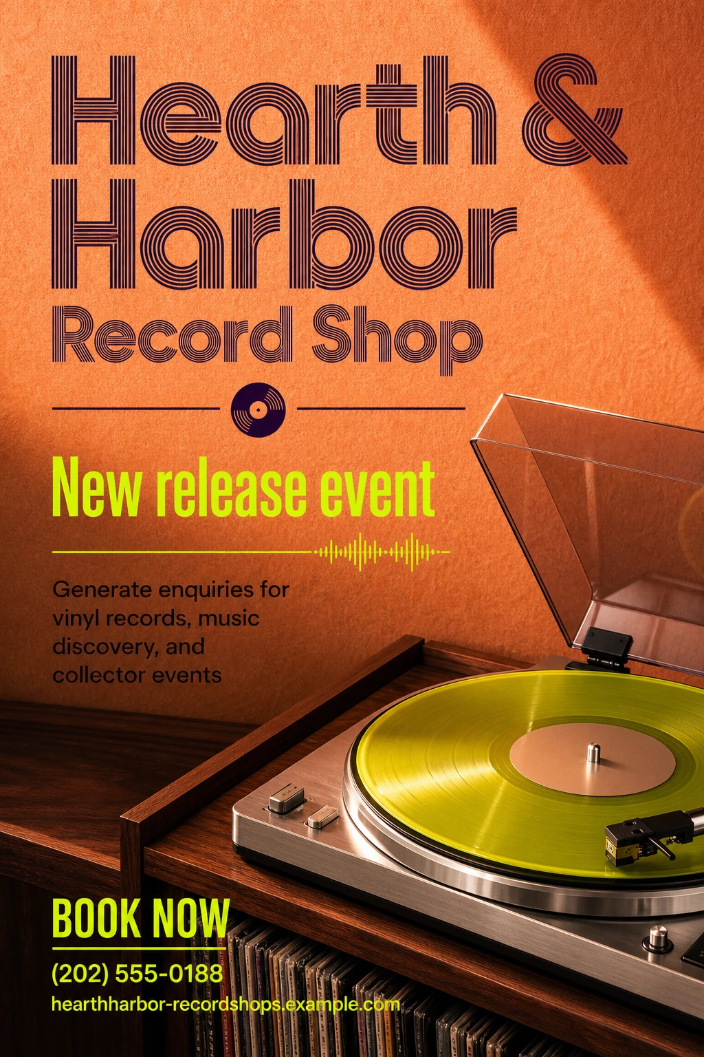 record shop poster template
