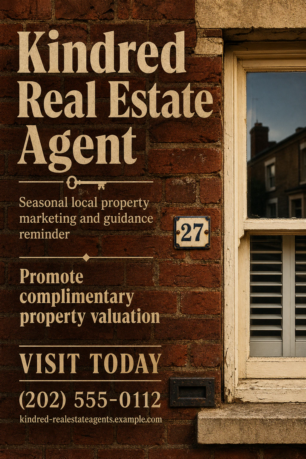 real estate agent poster template: promote complimentary property valuation