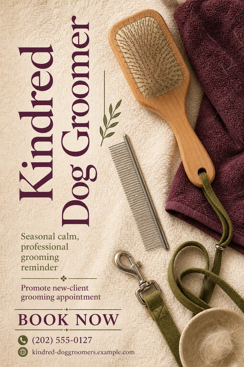 dog groomer flyer template: promote new-client grooming appointment