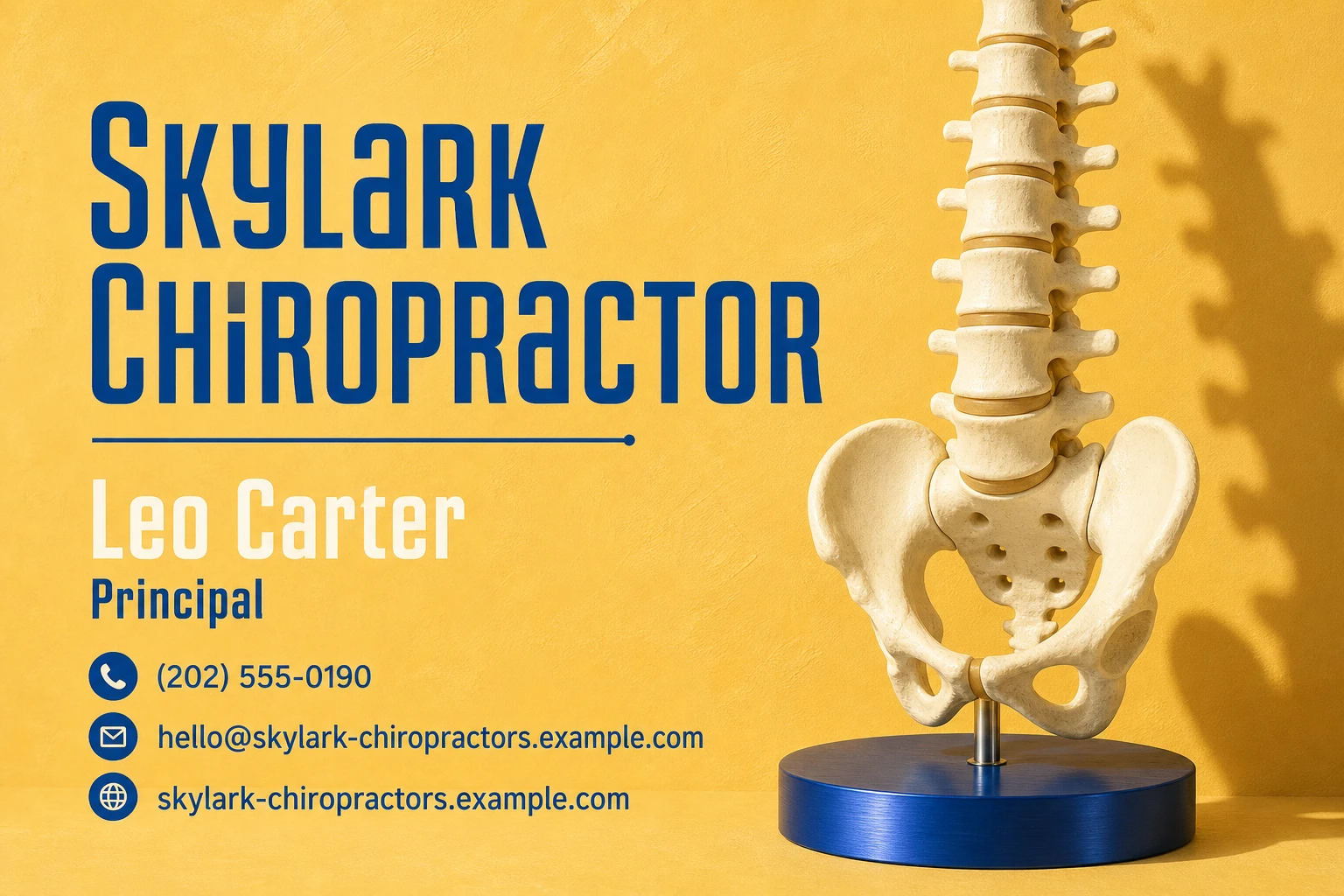 chiropractor business card template