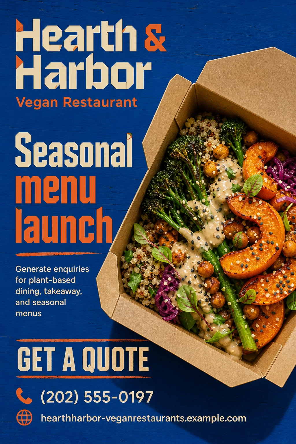 vegan restaurant flyer template