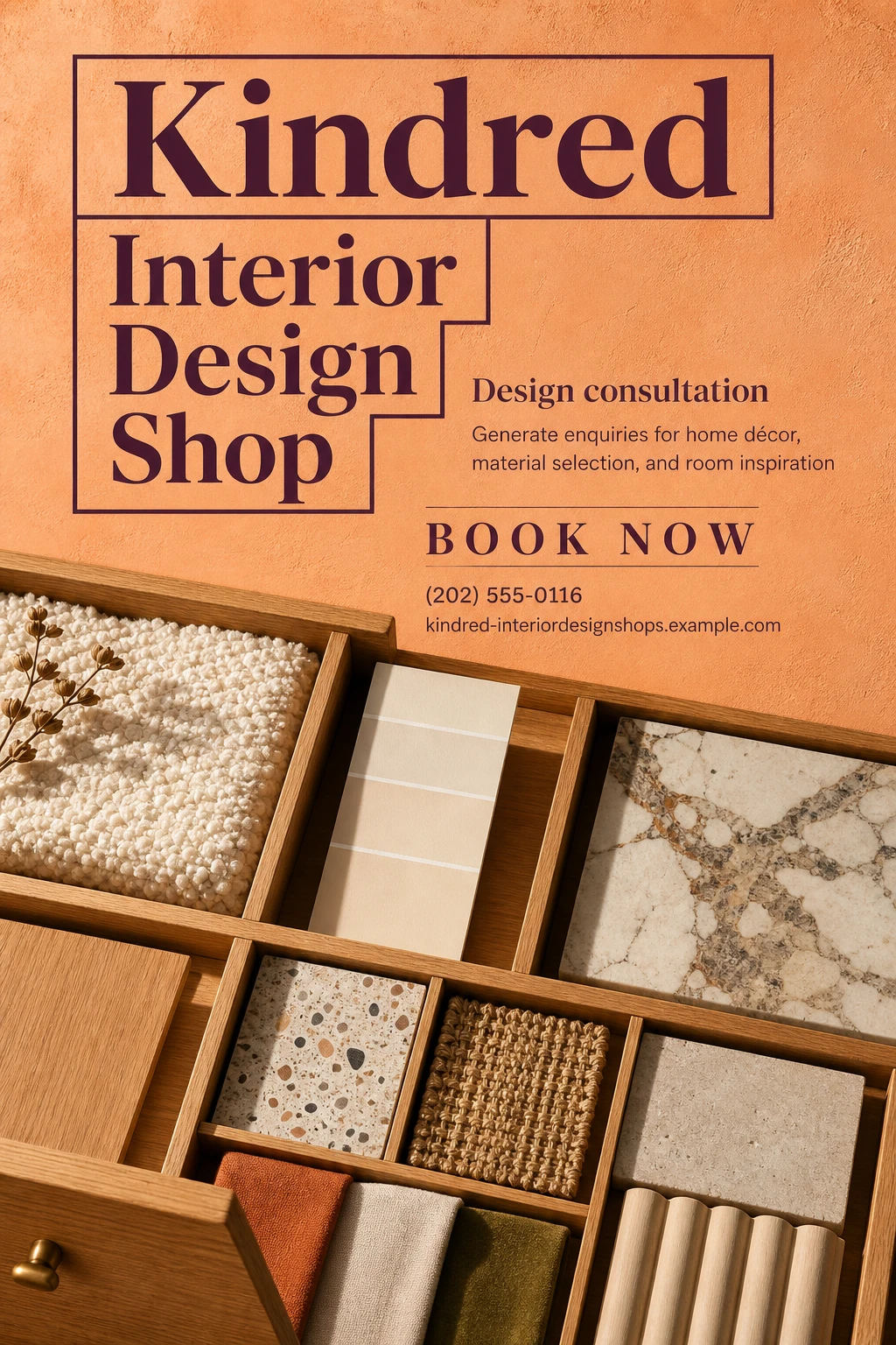 interior design shop flyer template