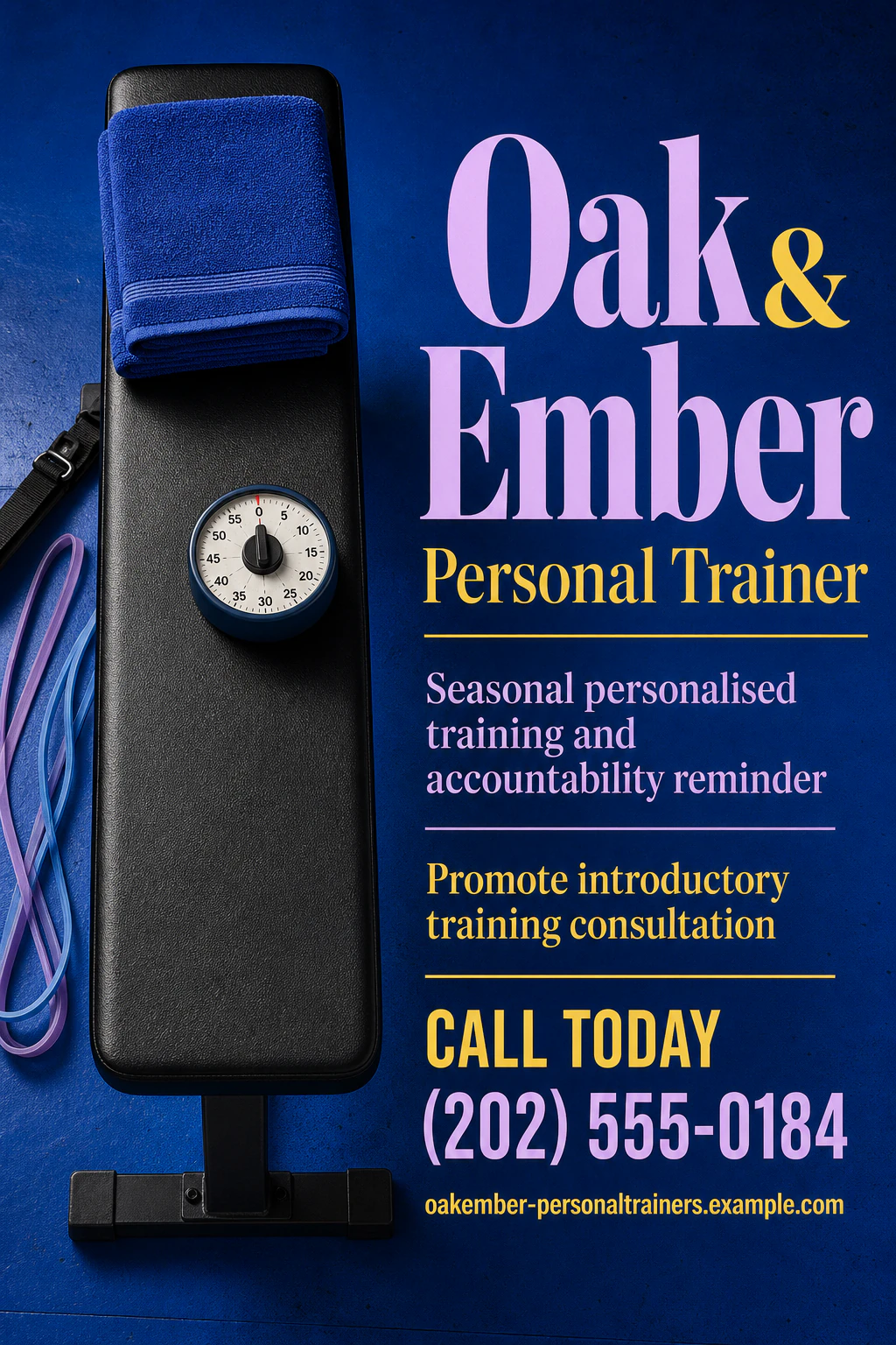 personal trainer poster template: promote introductory training consultation