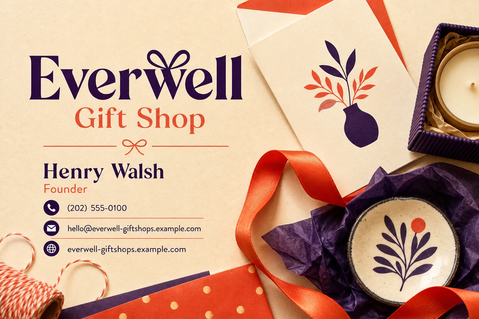 gift shop business card template