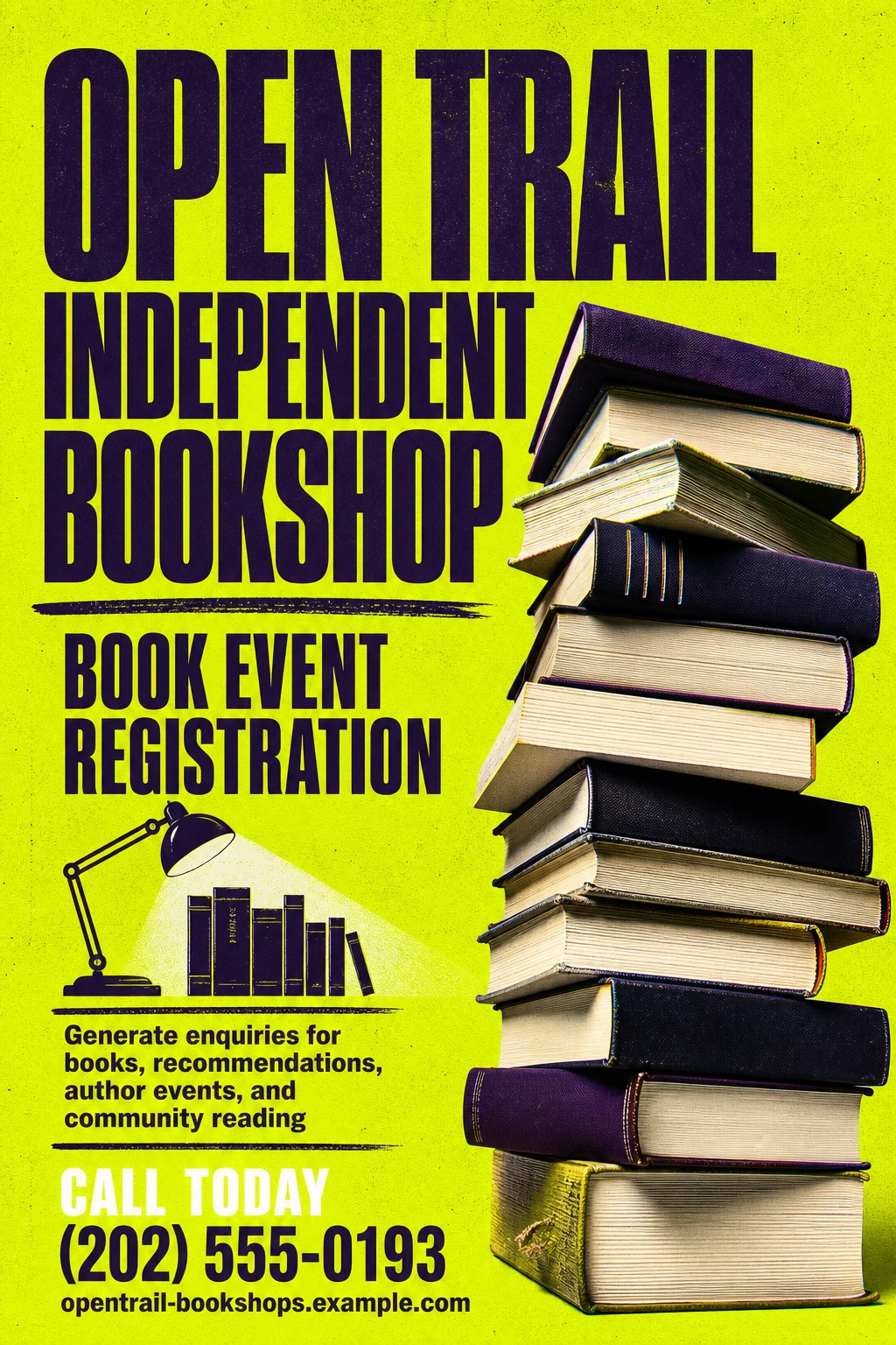 independent bookshop flyer template