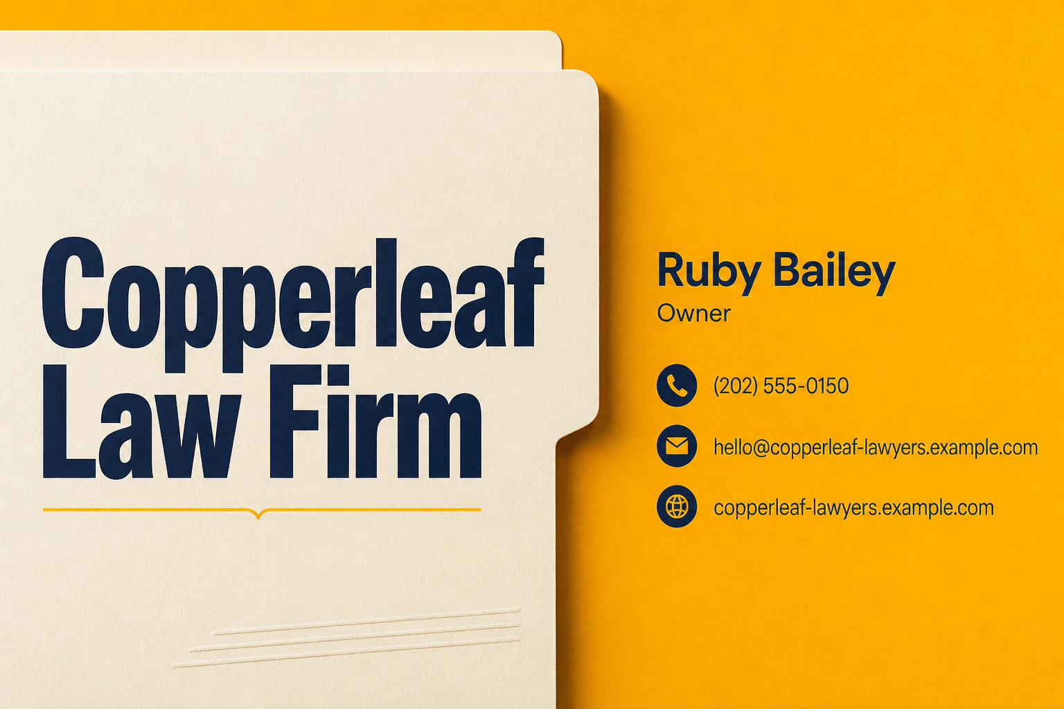 law firm business card template