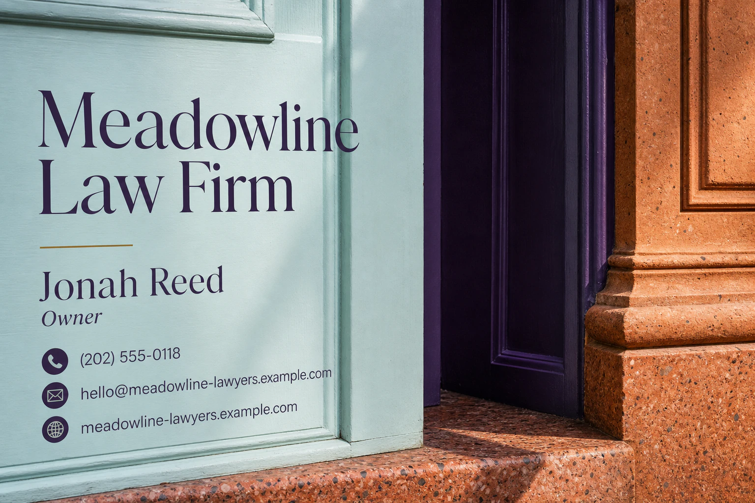 law firm business card template: promote initial case consultation