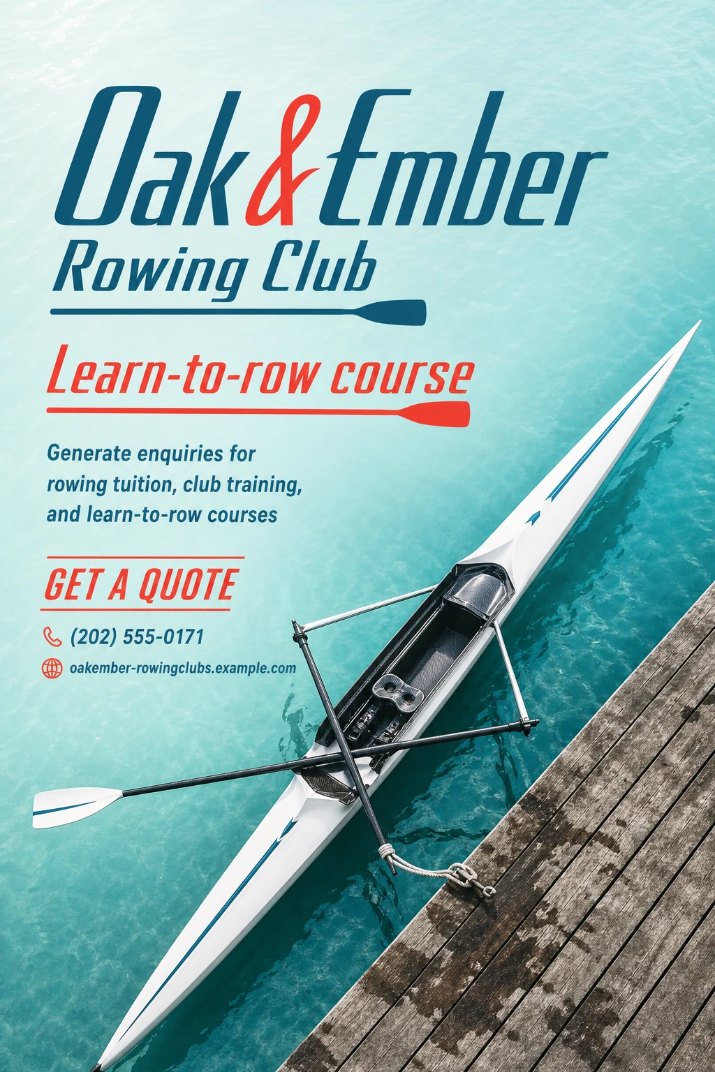 rowing club flyer template