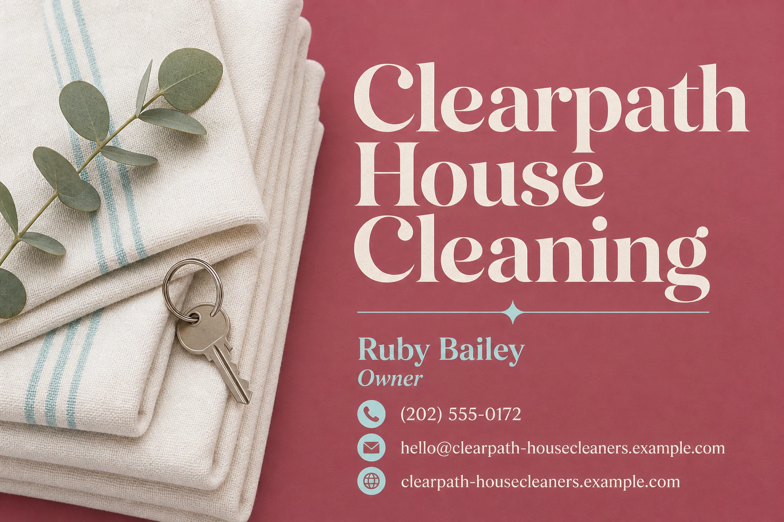 house cleaning service business card template: promote first home cleaning quote