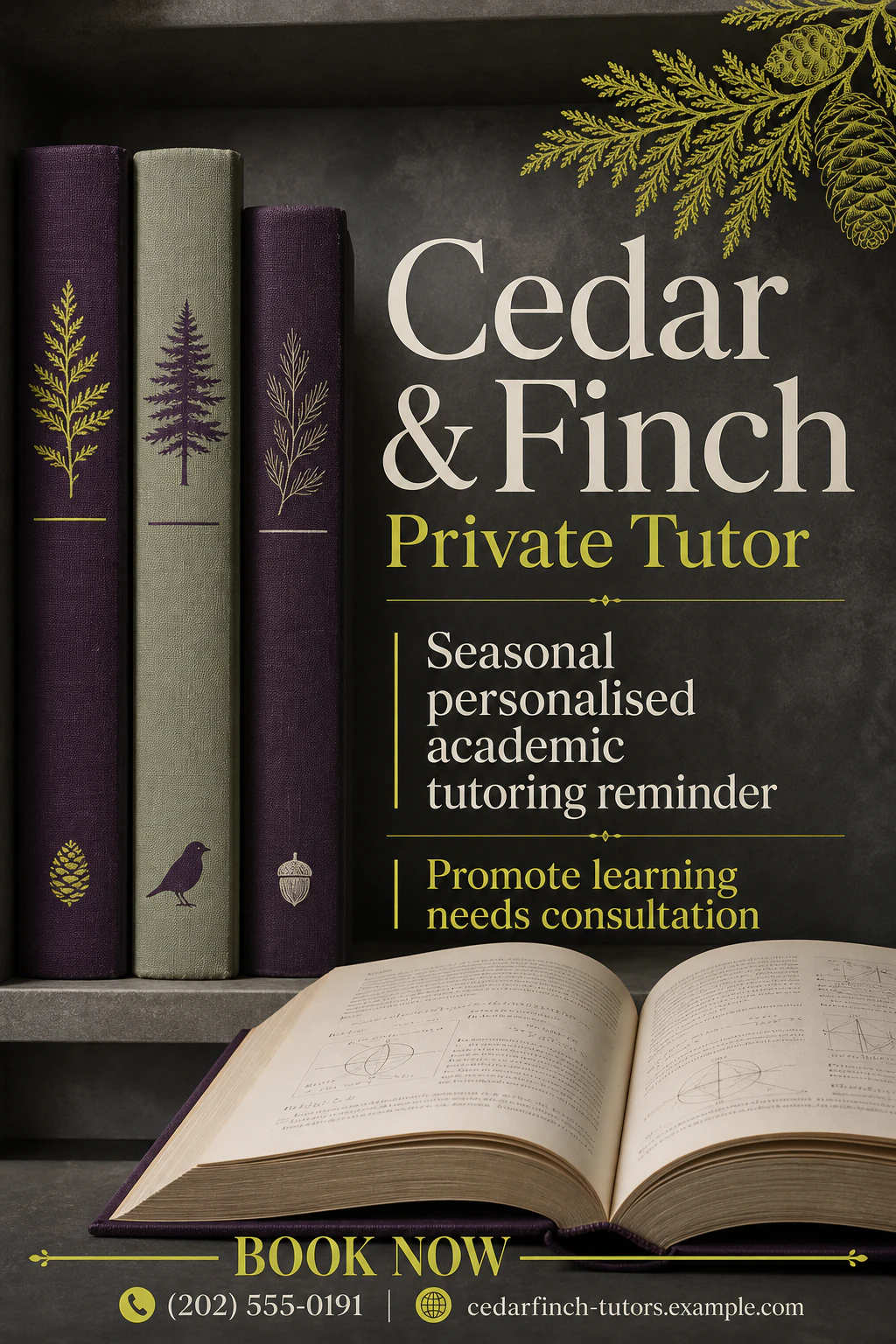 private tutor flyer template: promote learning needs consultation