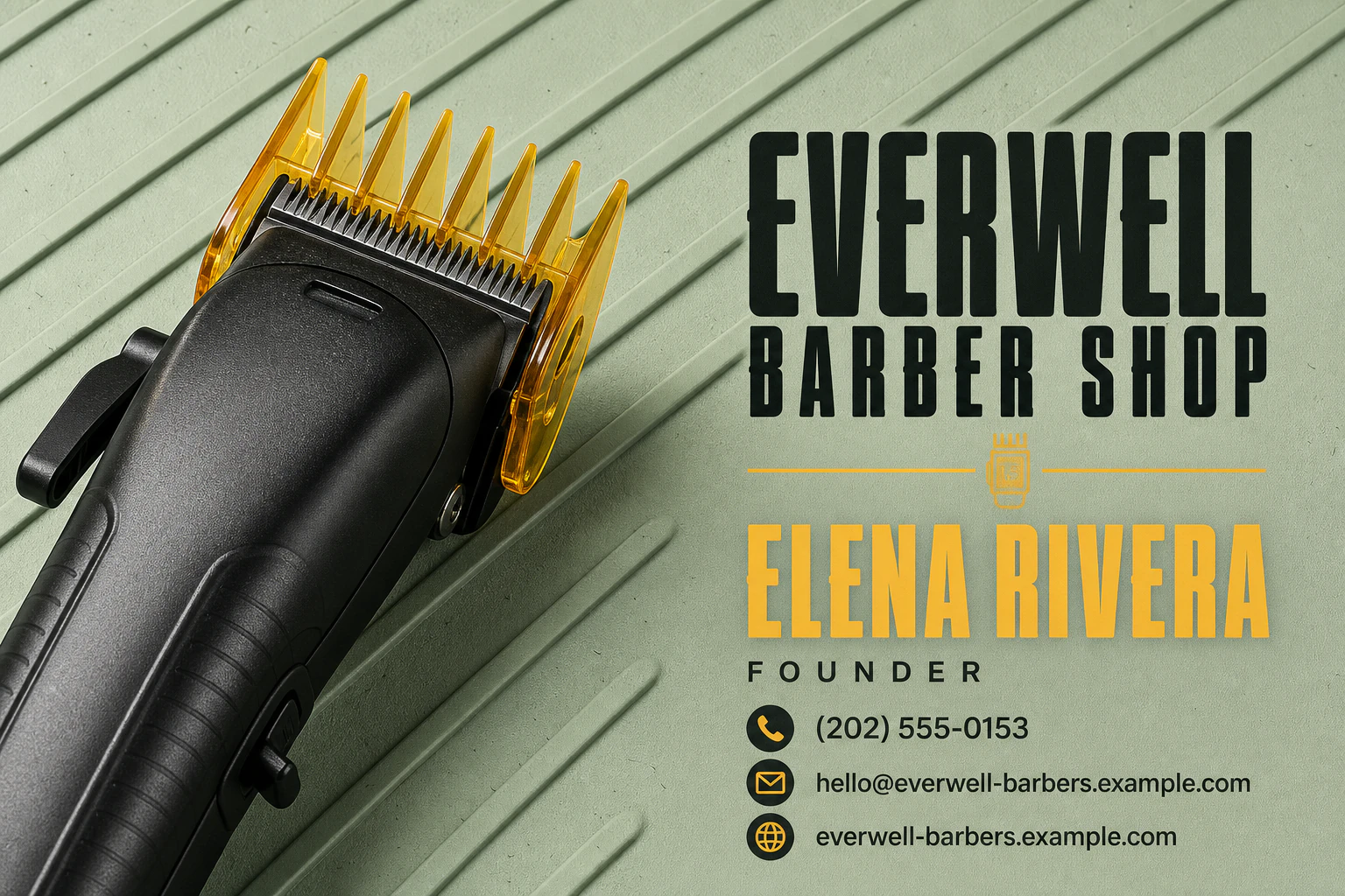 barber shop business card template