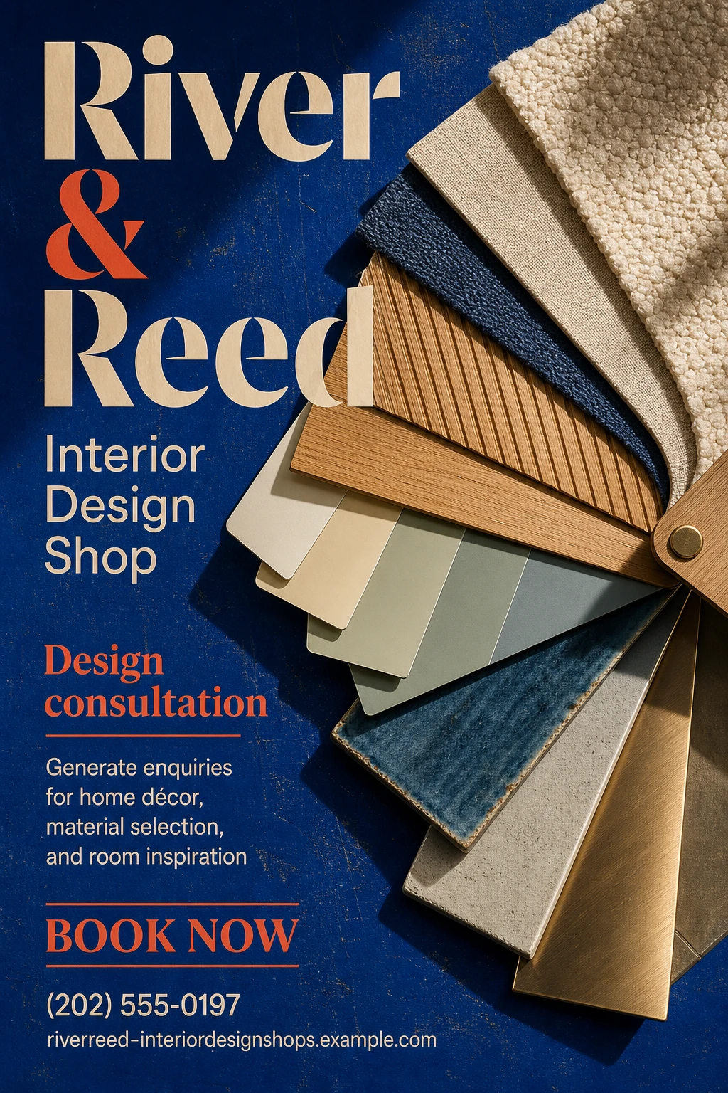 interior design shop poster template